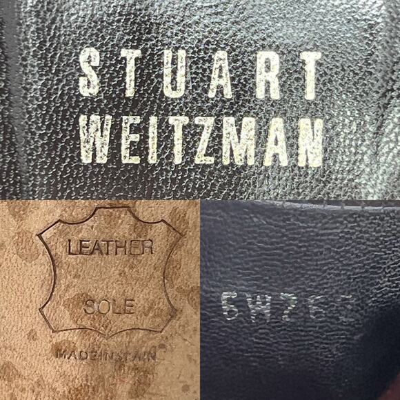 Vintage Stuart Weitzman Tortoise Patent Leather Kitten Heel Sandals Womens sz 6 - Picture 14 of 16